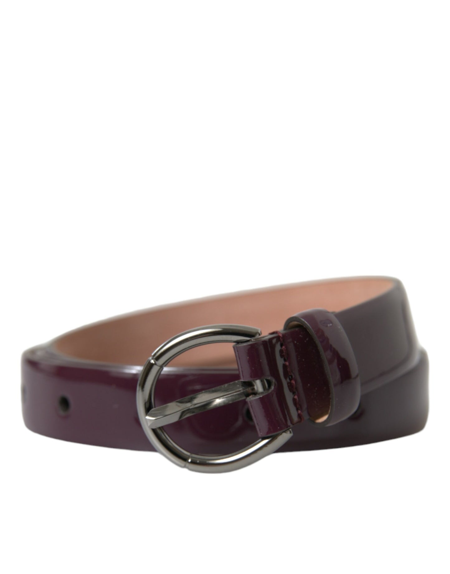 Dolce &amp; Gabbana Elegant Maroon Leather Waist Belt