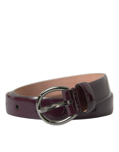 Dolce &amp; Gabbana Elegant Maroon Leather Waist Belt