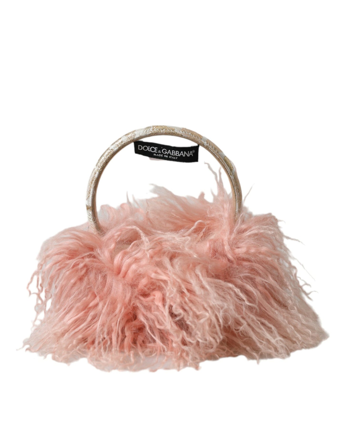 Dolce &amp; Gabbana Elegant Pink Fur Earmuffs - Winter Chic Accessory