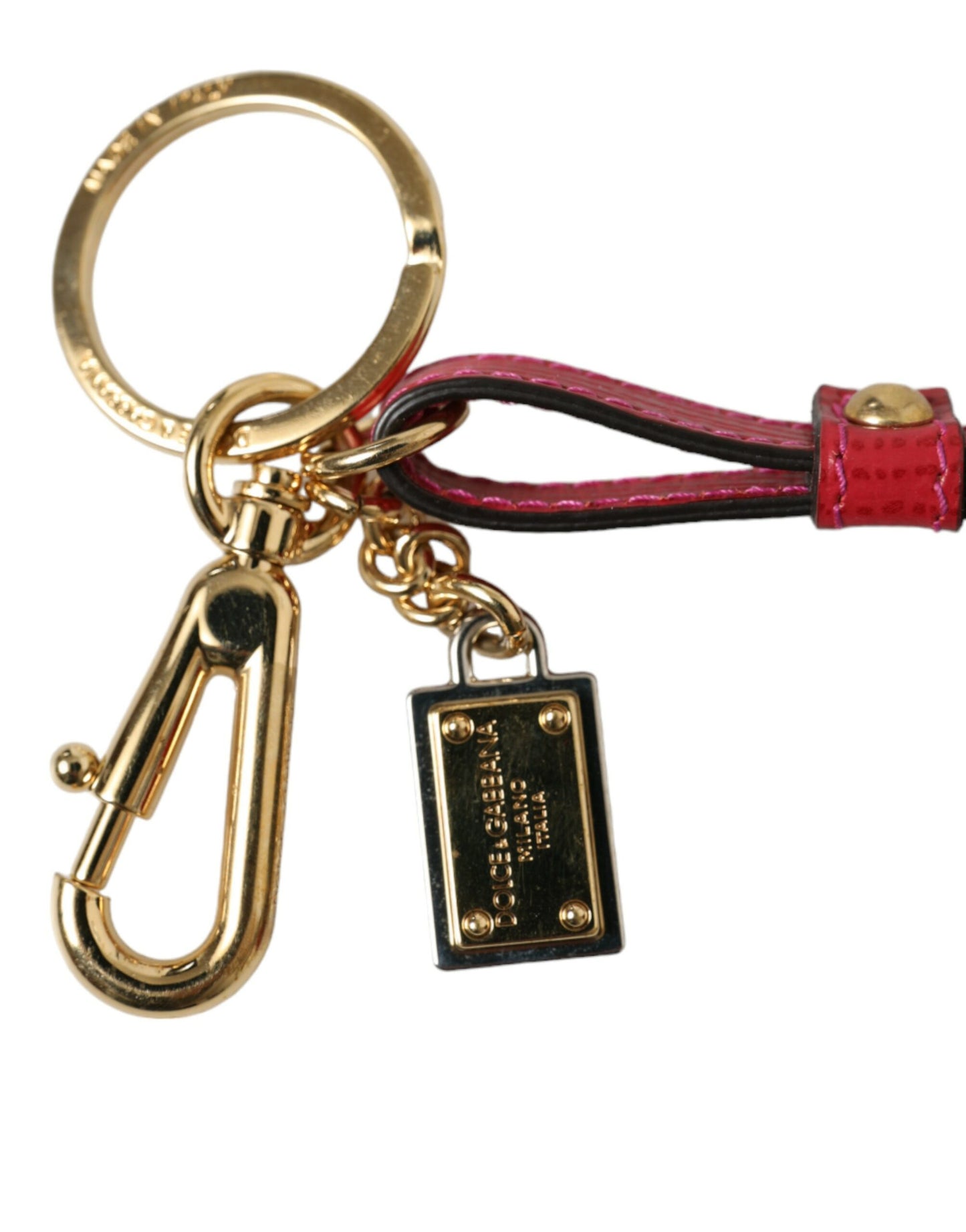 Dolce &amp; Gabbana Stunning Red Leather Keychain