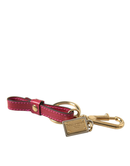 Dolce &amp; Gabbana Stunning Red Leather Keychain