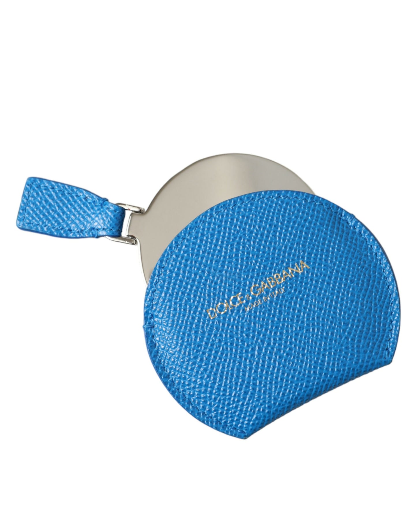 Dolce &amp; Gabbana Elegant Blue Leather Mirror Holder