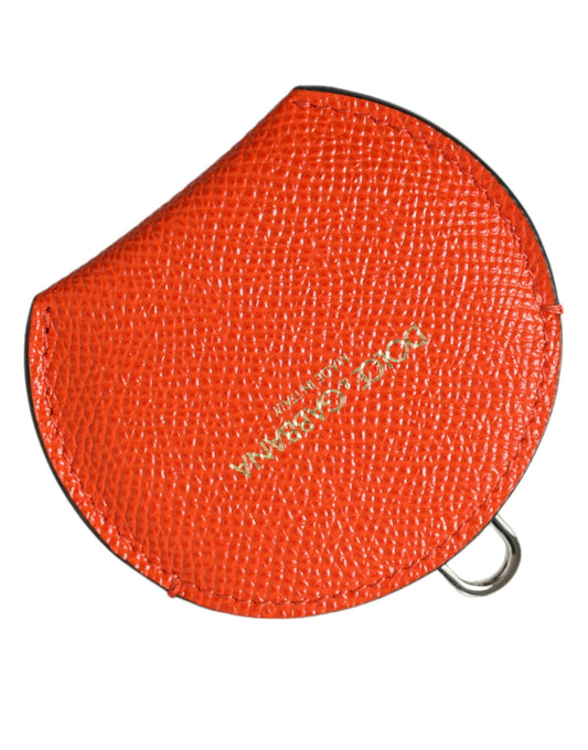 Dolce &amp; Gabbana Elegant Orange Leather Mirror Holder