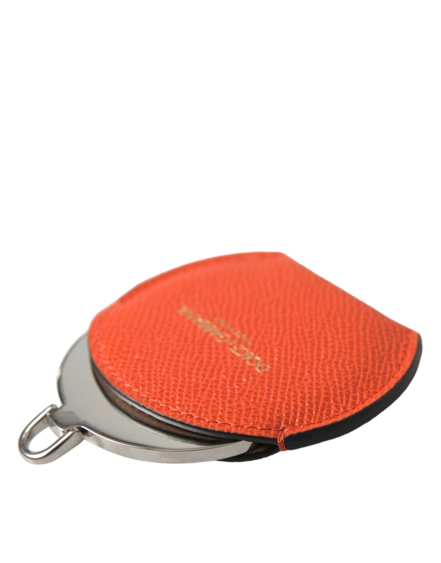 Dolce &amp; Gabbana Elegant Orange Leather Mirror Holder