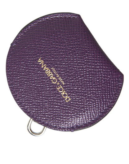 Dolce &amp; Gabbana Elegant Purple Leather Mirror Holder