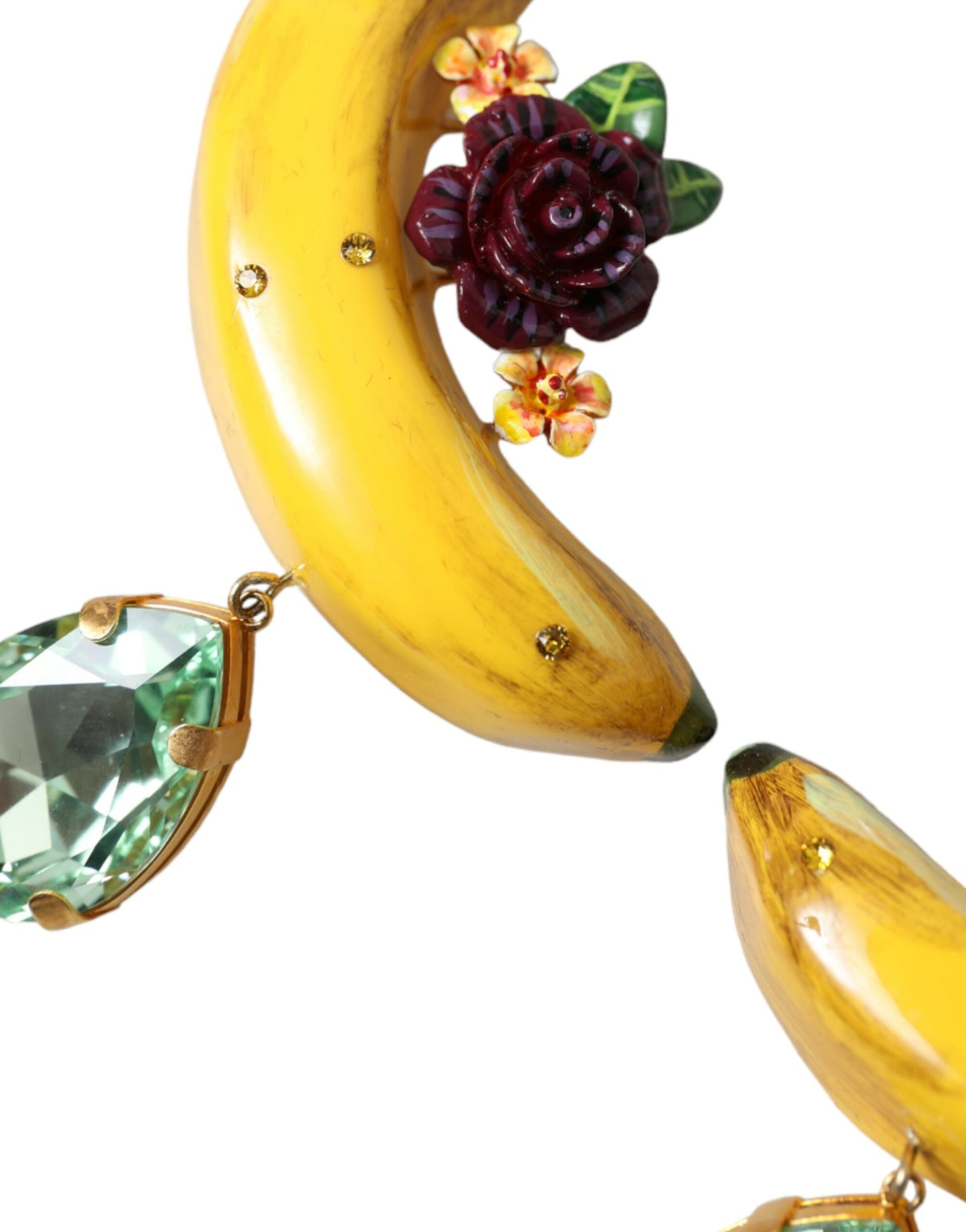 Dolce &amp; Gabbana Chic Clip-on Banana Dangle Earrings