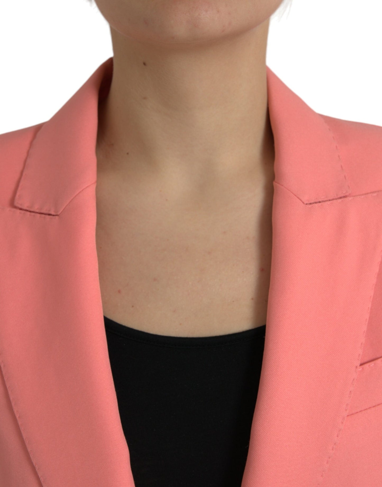 Dolce &amp; Gabbana Chic Pink Peak Lapel Blazer