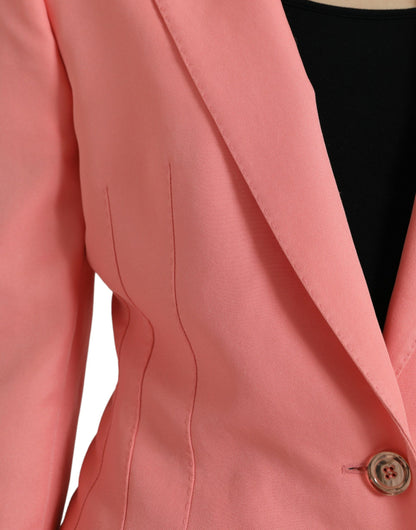 Dolce &amp; Gabbana Chic Pink Peak Lapel Blazer