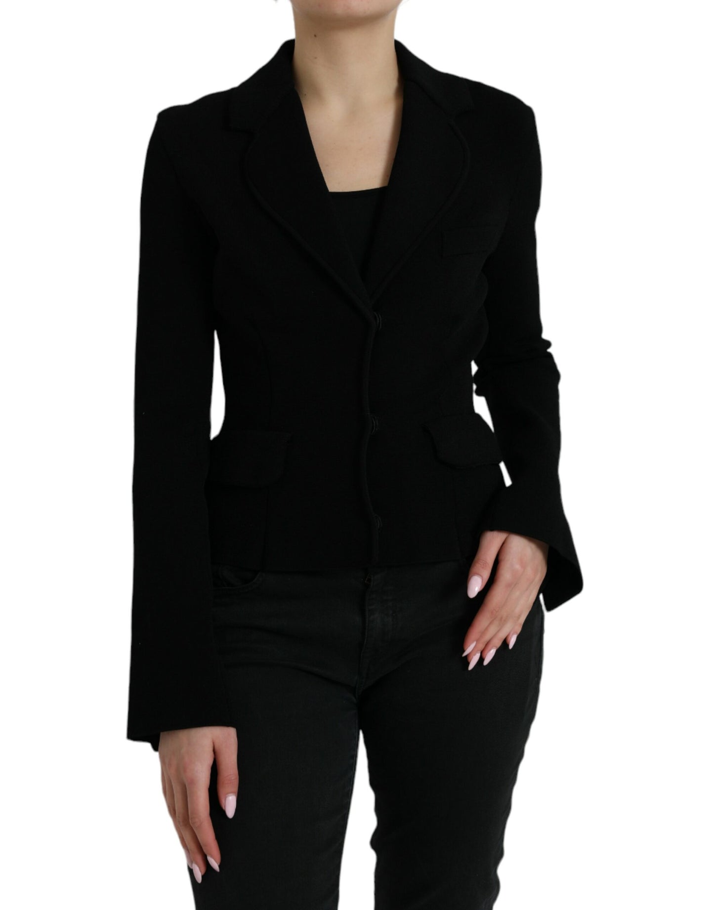 Dolce &amp; Gabbana Elegant Black Designer Blazer for Women