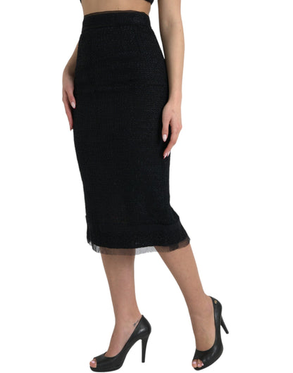 Dolce &amp; Gabbana Elegant High Waist Midi Skirt