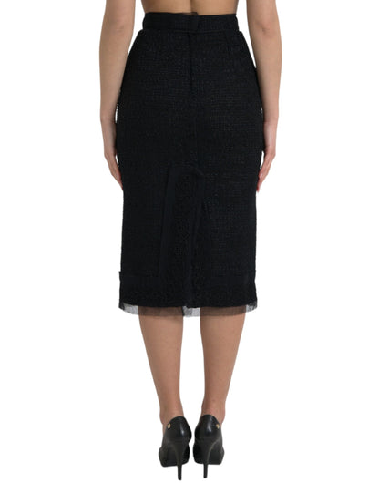 Dolce &amp; Gabbana Elegant High Waist Midi Skirt