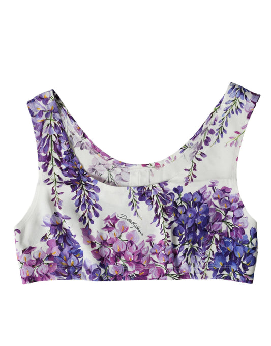 Dolce & Gabbana Elegant Floral Cropped Top