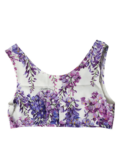 Dolce &amp; Gabbana Elegant Floral Cropped Top