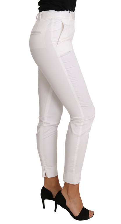 Dolce &amp; Gabbana Chic White Slim Dress Pants