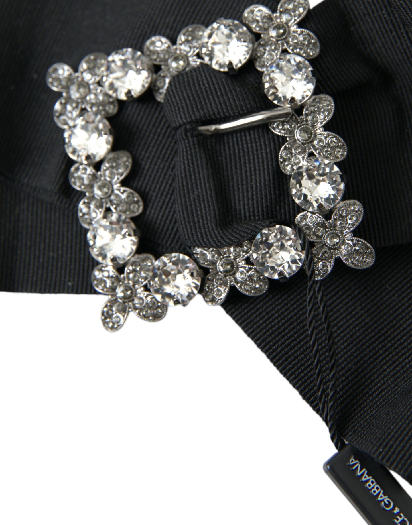 Dolce &amp; Gabbana Black Swarovski Crystal Embellished Hair Clip