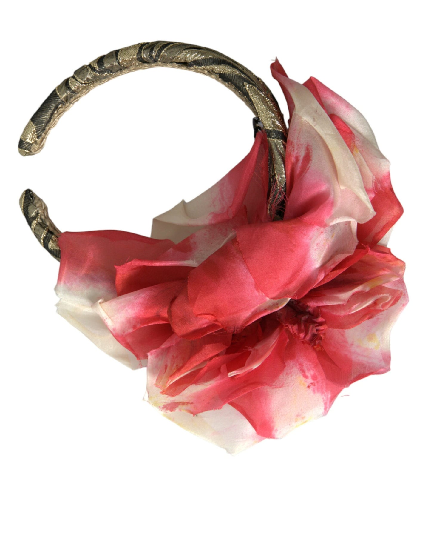 Dolce &amp; Gabbana Multicolor Floral Applique Silk Women Headband Diadem