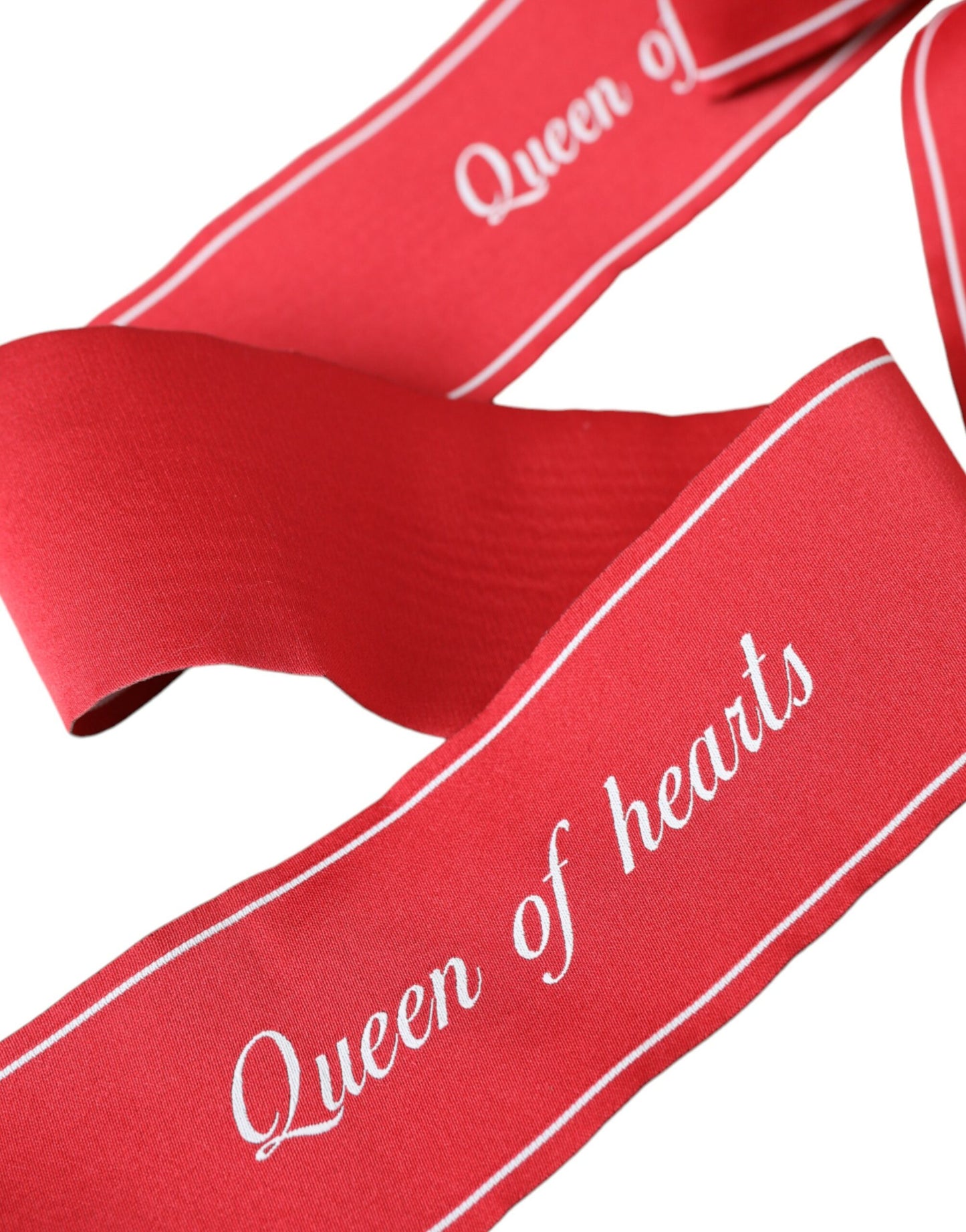 Dolce &amp; Gabbana Red Polyester QUEEN OF HEARTS Belt