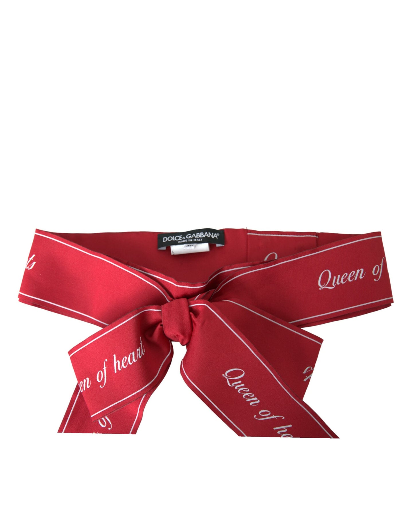 Dolce &amp; Gabbana Red Polyester QUEEN OF HEARTS Belt