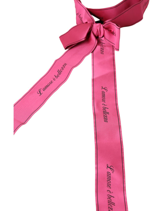 Dolce &amp; Gabbana Pink L'Amore E'Bellezza Waist Belt