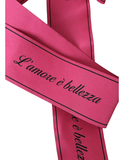 Dolce &amp; Gabbana Pink L'Amore E'Bellezza Waist Belt