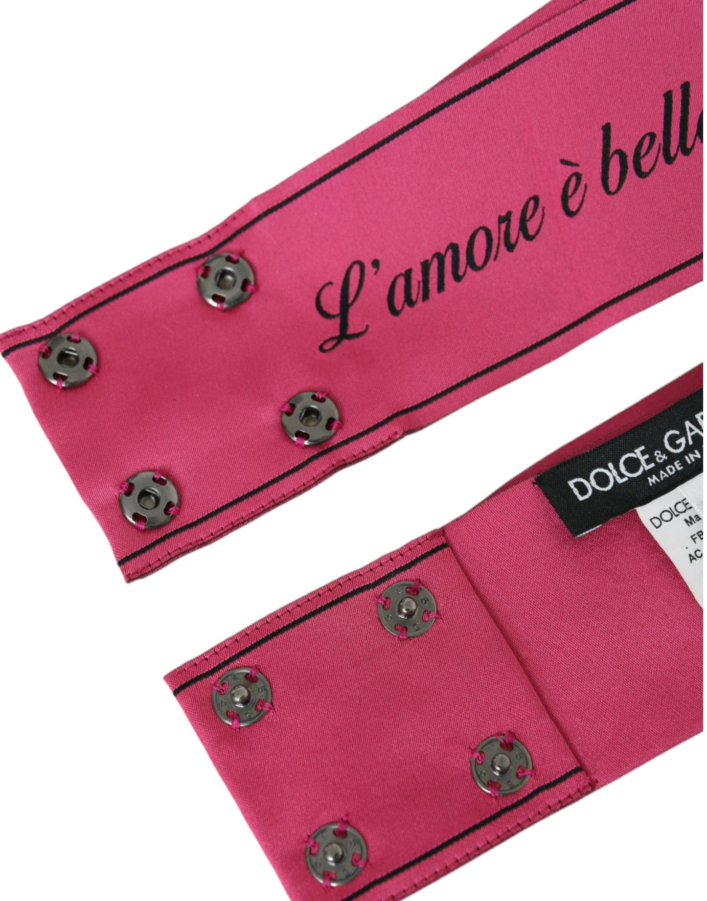 Dolce &amp; Gabbana Pink L'Amore E'Bellezza Waist Belt