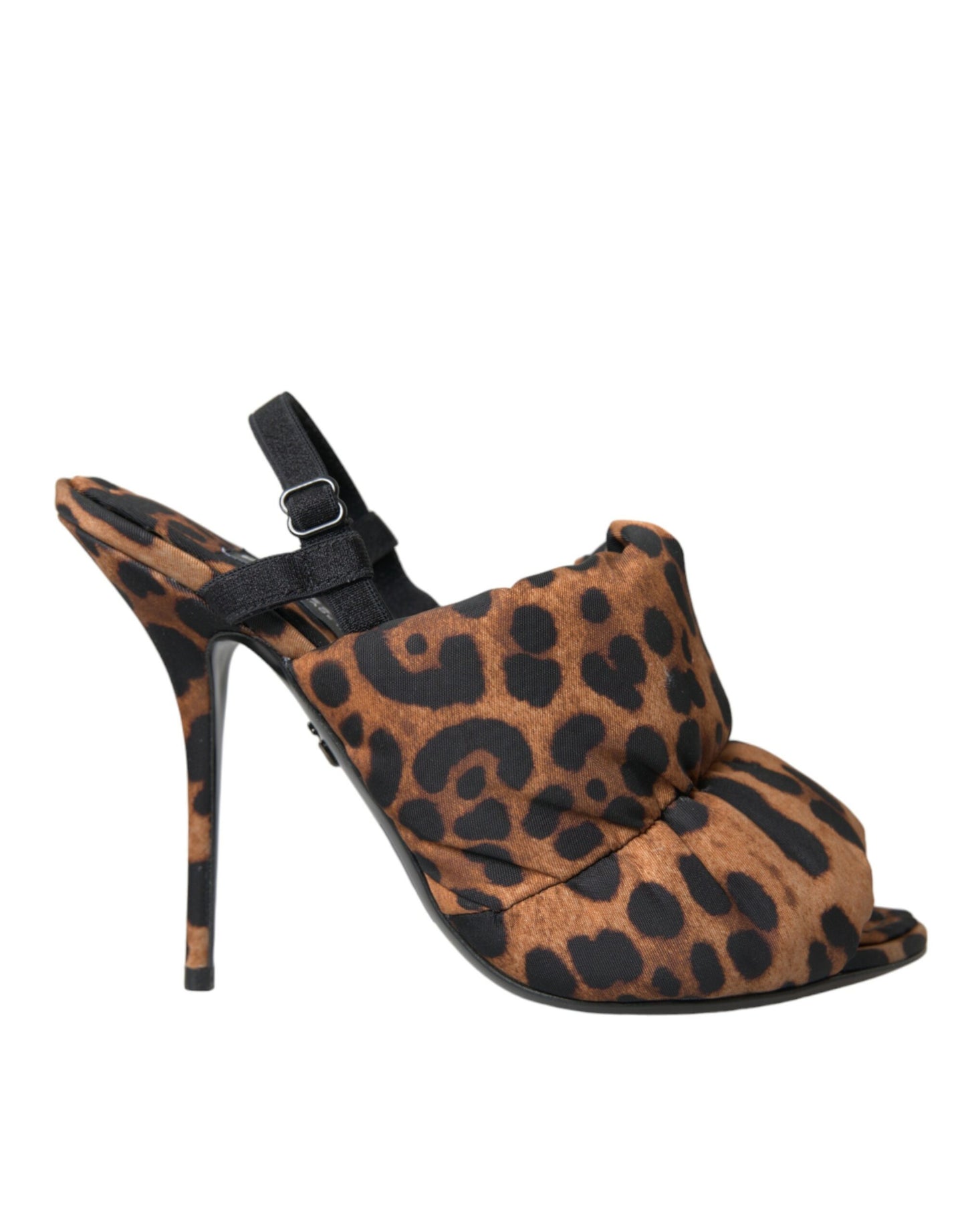 Dolce &amp; Gabbana Brown Leopard Slingback Heels Sandals Shoes