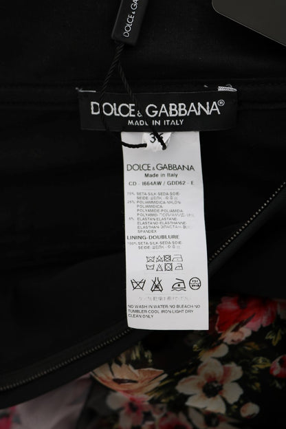 Dolce &amp; Gabbana Elegant Floral Shift Dress in Multicolor Silk Blend