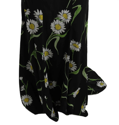 Dolce &amp; Gabbana Sunflower Print Full Length Sheath Dress