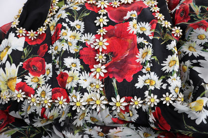 Dolce &amp; Gabbana Floral Maxi Gown with Sunflower Print and Crystals