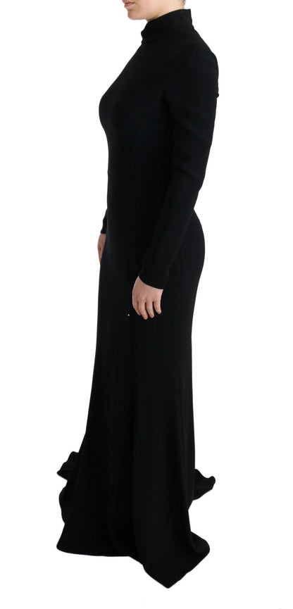 Dolce &amp; Gabbana Elegant Full Length Sheath Gown in Black