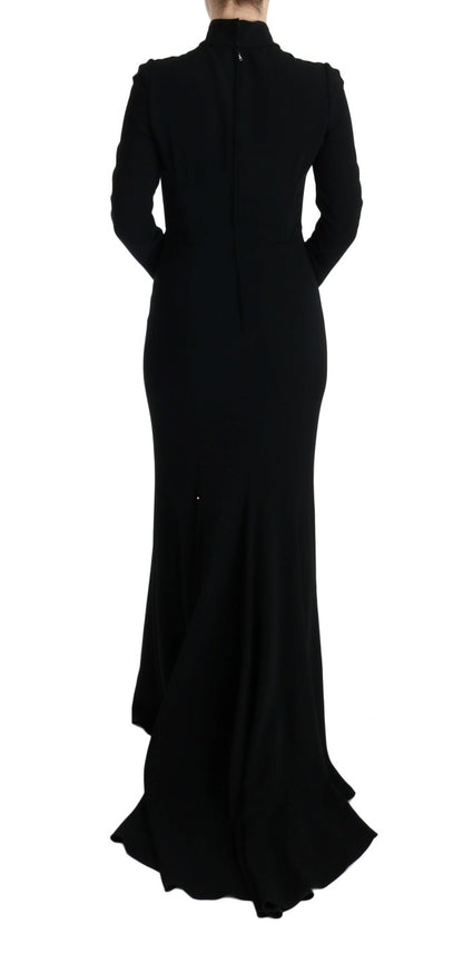 Dolce &amp; Gabbana Elegant Full Length Sheath Gown in Black