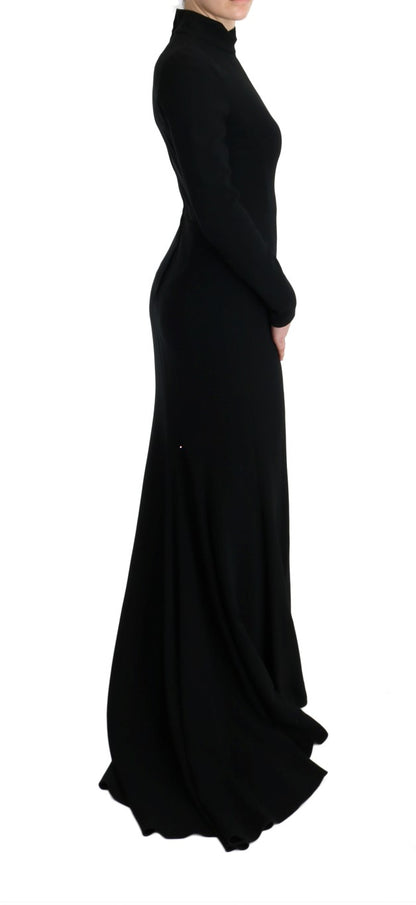 Dolce &amp; Gabbana Elegant Full Length Sheath Gown in Black