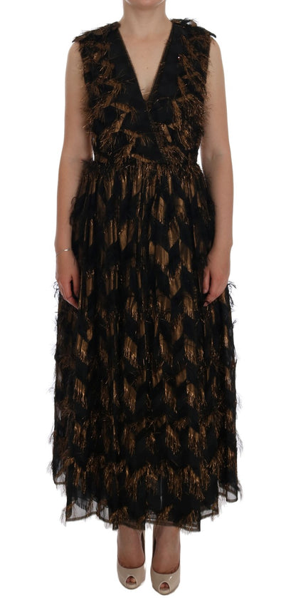 Dolce &amp; Gabbana Elegant A-Line Full Length Sleeveless Dress