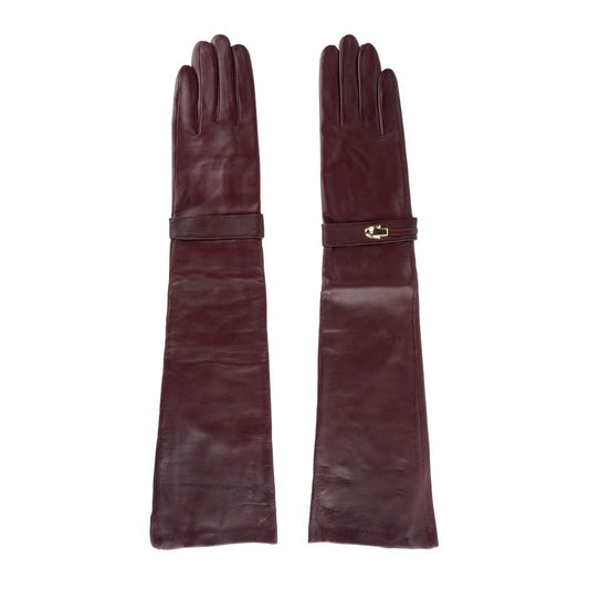 Cavalli Class Red Lambskin Women Glove