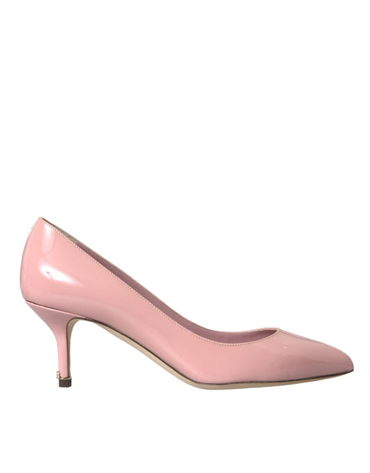 Dolce &amp; Gabbana Light Pink Patent Leather Heels Pumps Shoes