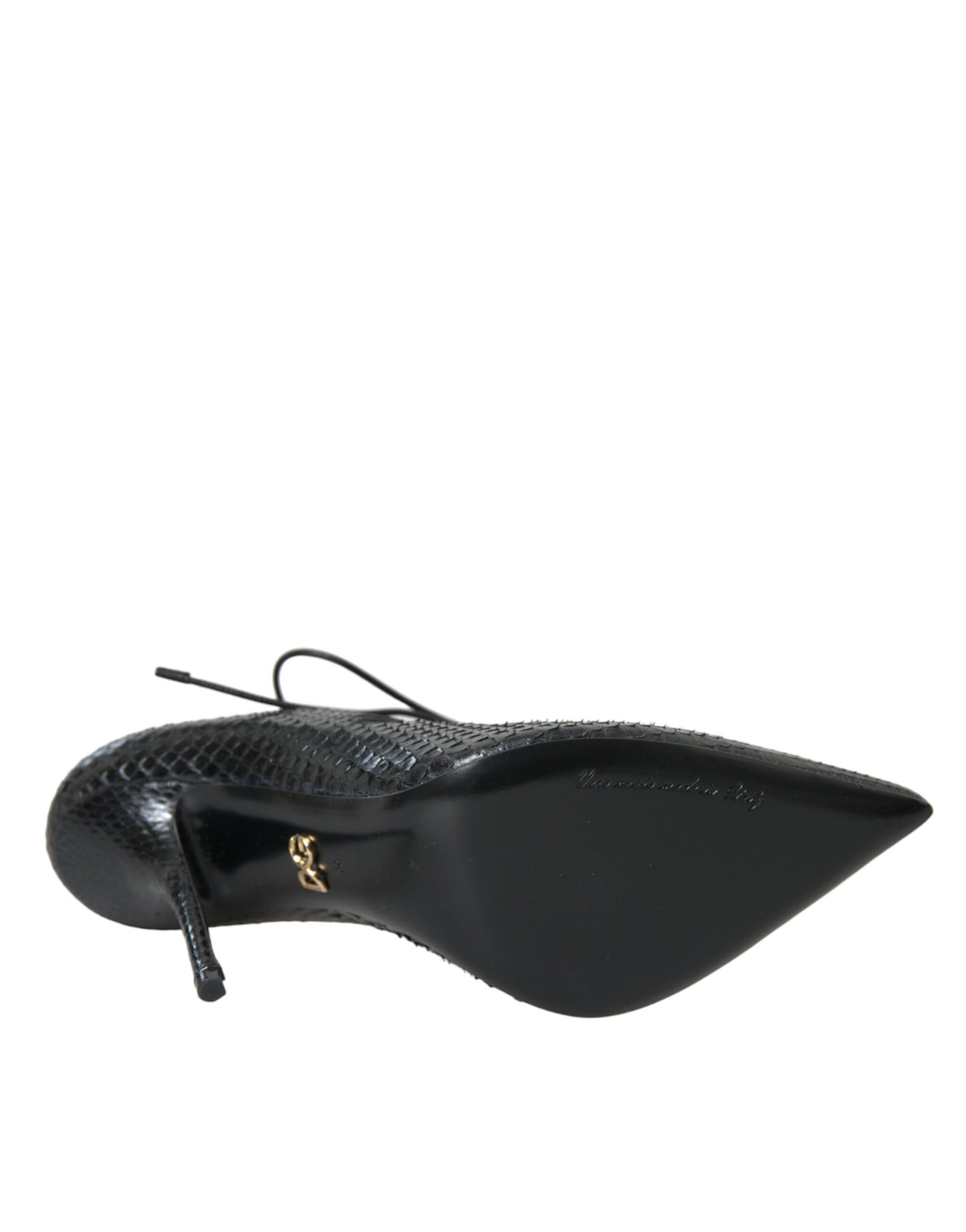 Dolce &amp; Gabbana Black Python Leather Mary Jane Pumps Shoes