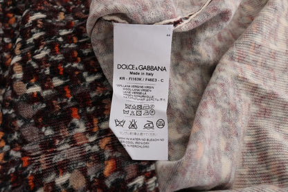 Dolce &amp; Gabbana Sleeveless Multicolor Knit Wool Top