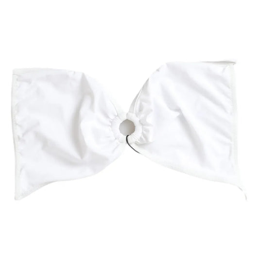 Dolce &amp; Gabbana White Nylon Stretch Swimwear Top Bikini