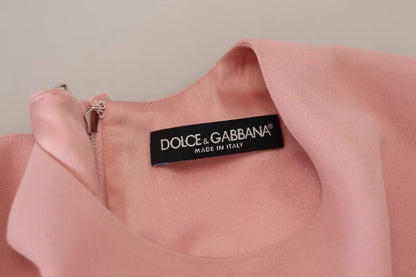 Dolce & Gabbana Pink A-line Flare Viscose 3/4 Sleeves Dress