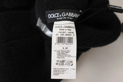 Dolce &amp; Gabbana Black Wool Knit Calf Long Women Accessory Socks