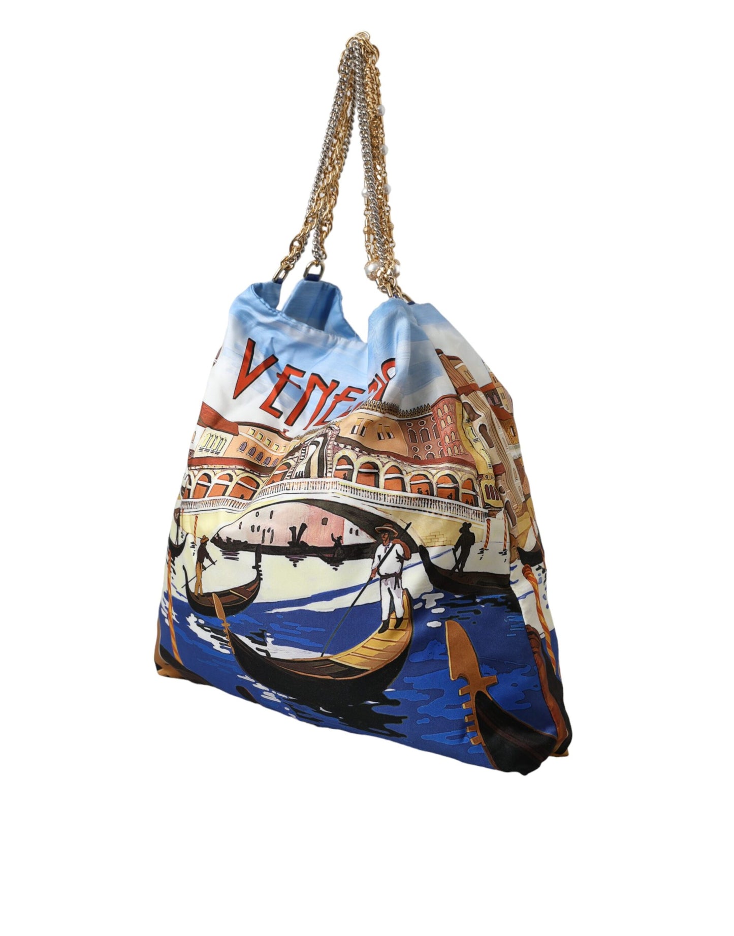 Dolce &amp; Gabbana Multicolor Venezia Canvas Women Shopping Tote Bag