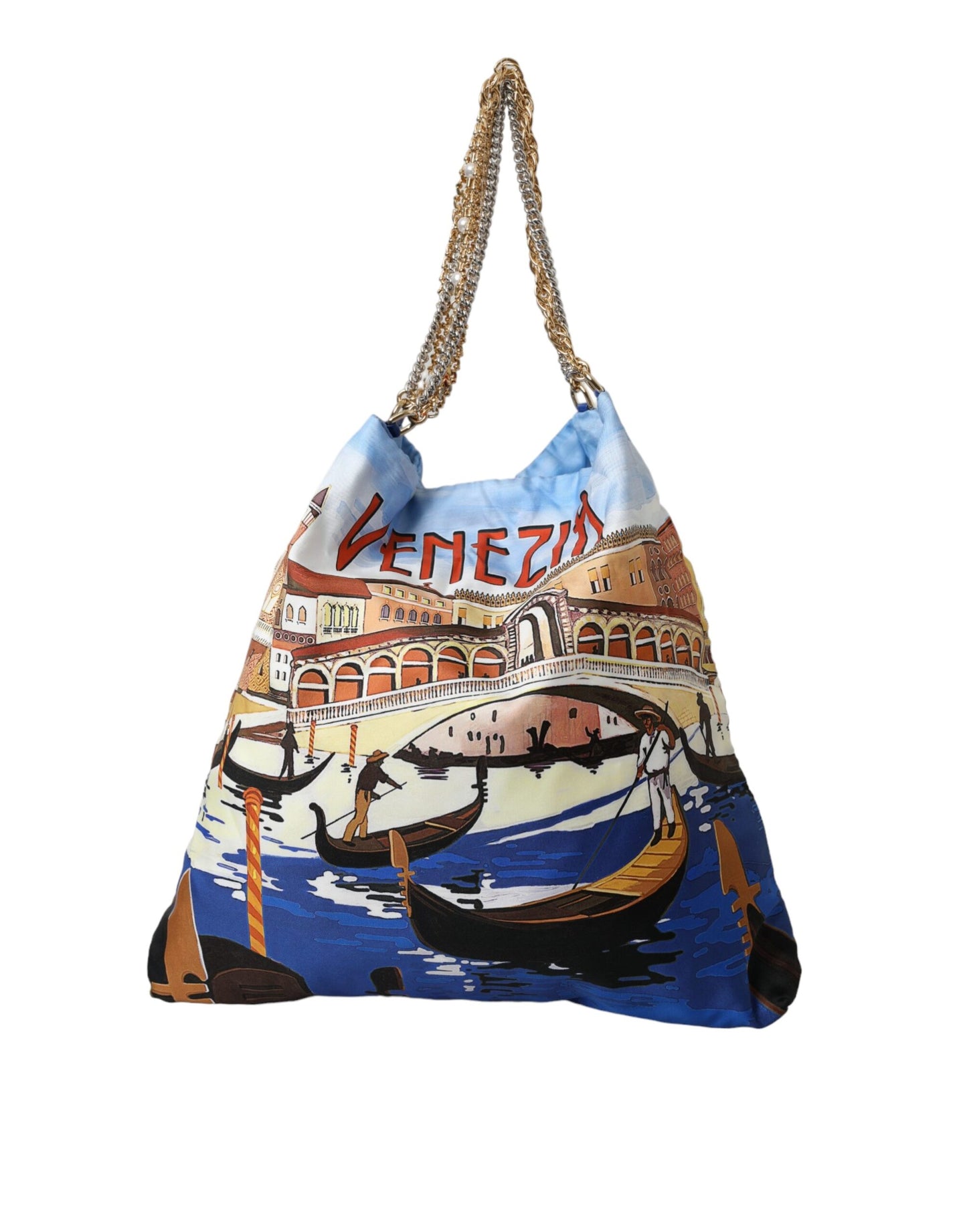 Dolce &amp; Gabbana Multicolor Venezia Canvas Women Shopping Tote Bag