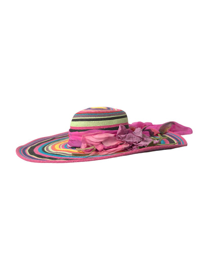 Dolce &amp; Gabbana Multicolor Fantasy Wide Brim Floppy Hat