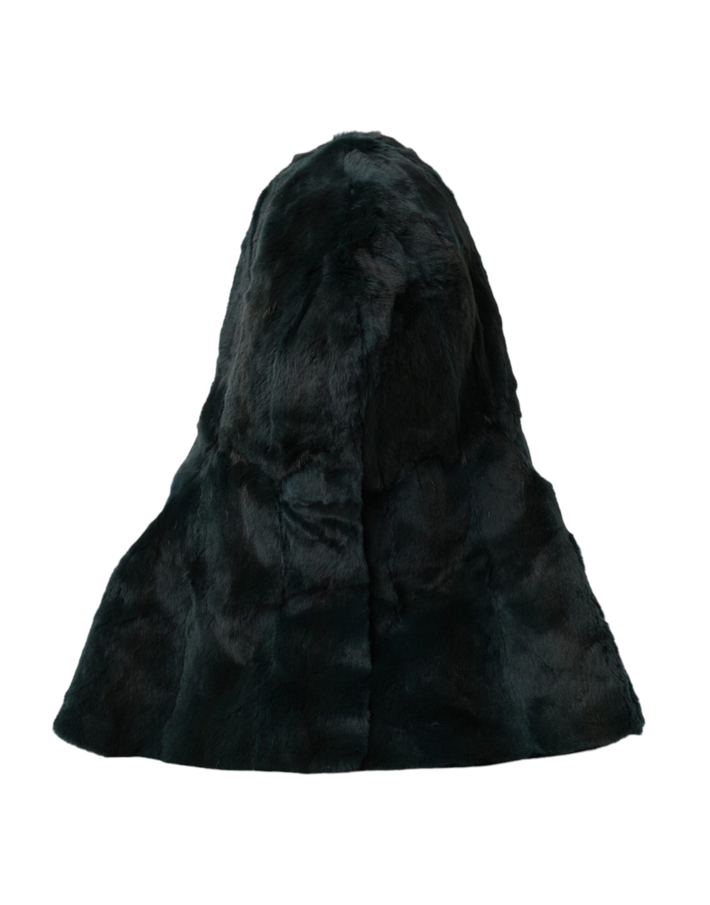 Dolce &amp; Gabbana Black Weasel Fur Whole Head Wrap Hat