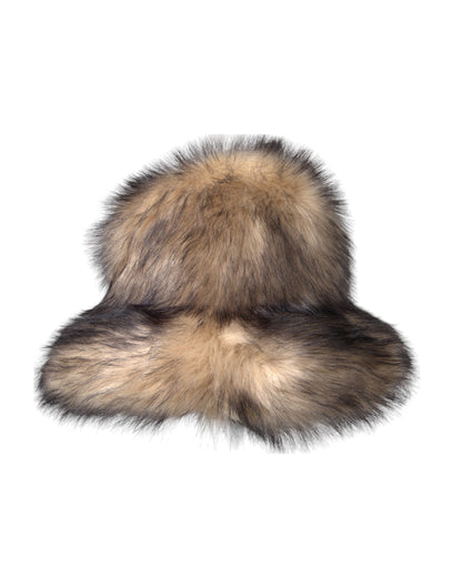 Dolce &amp; Gabbana Brown Faux Fur Modacrylic Fedora Hat