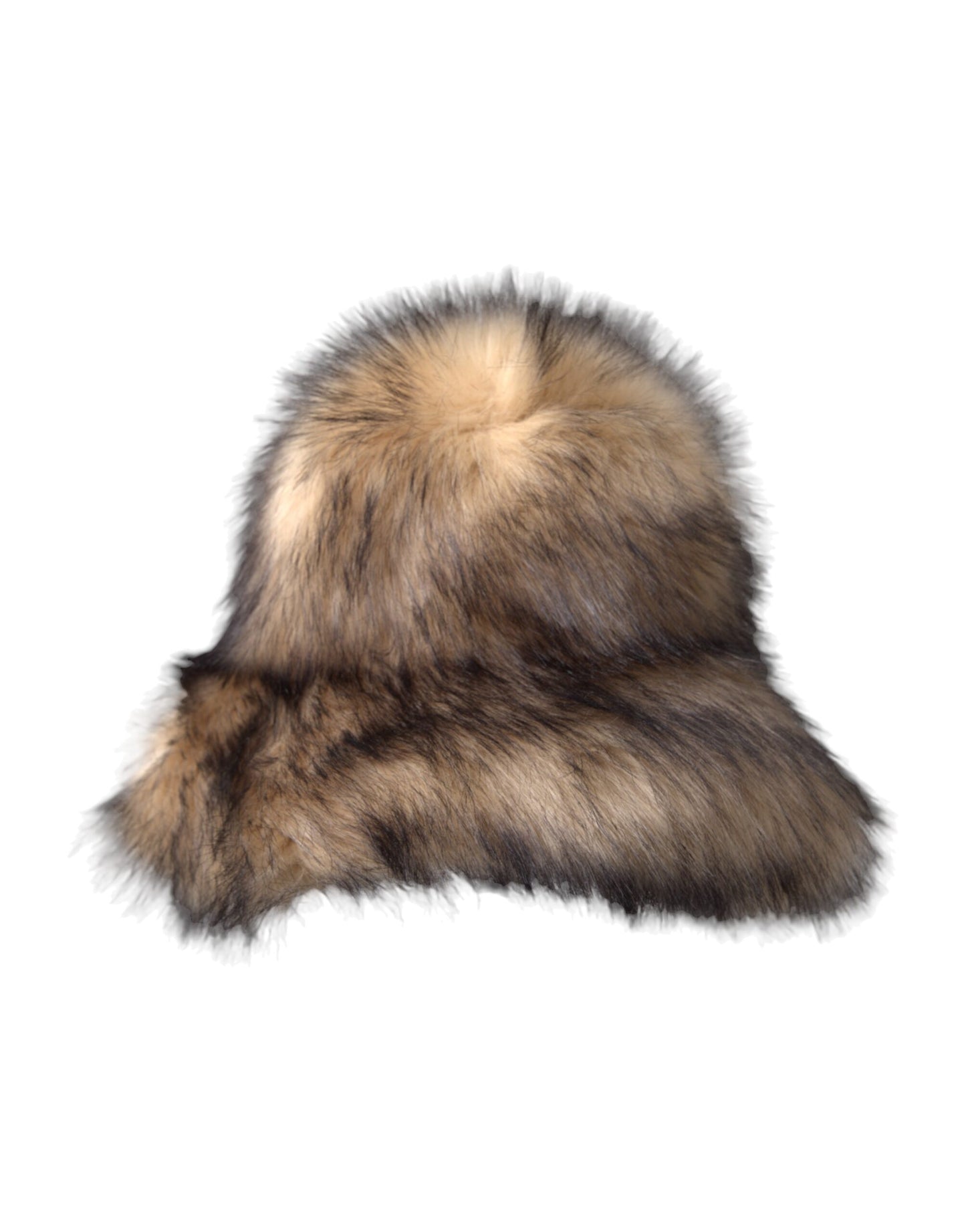 Dolce &amp; Gabbana Brown Faux Fur Modacrylic Fedora Hat