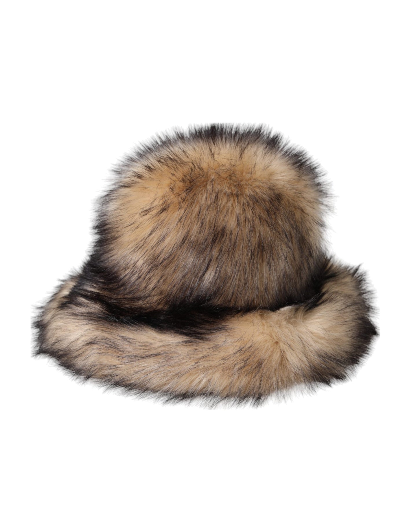 Dolce &amp; Gabbana Brown Faux Fur Modacrylic Fedora Hat