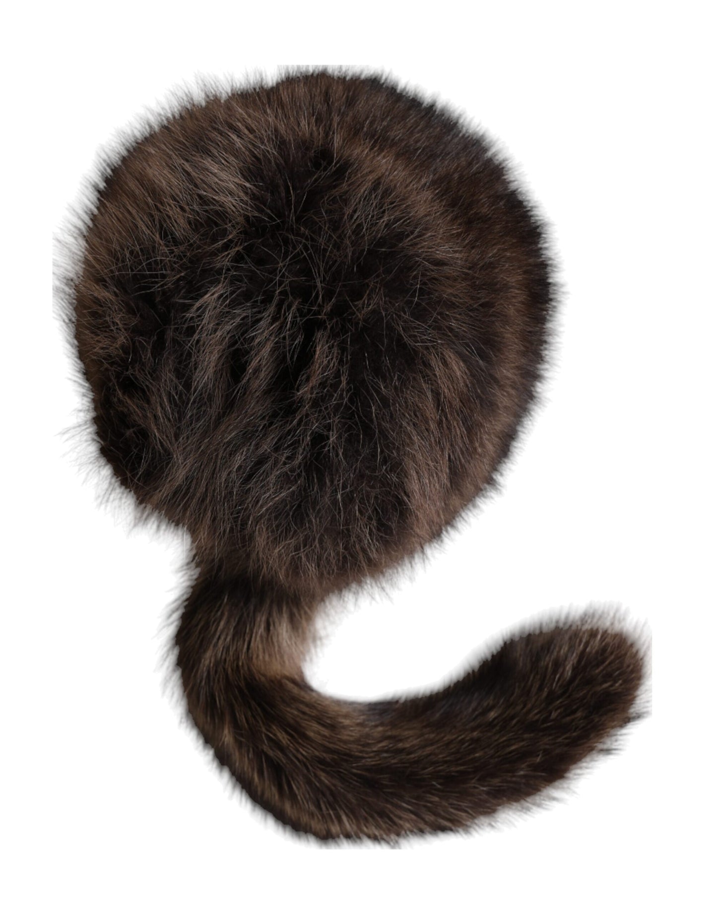 Dolce &amp; Gabbana Women Brown Raccoon Fur Bucket Hat