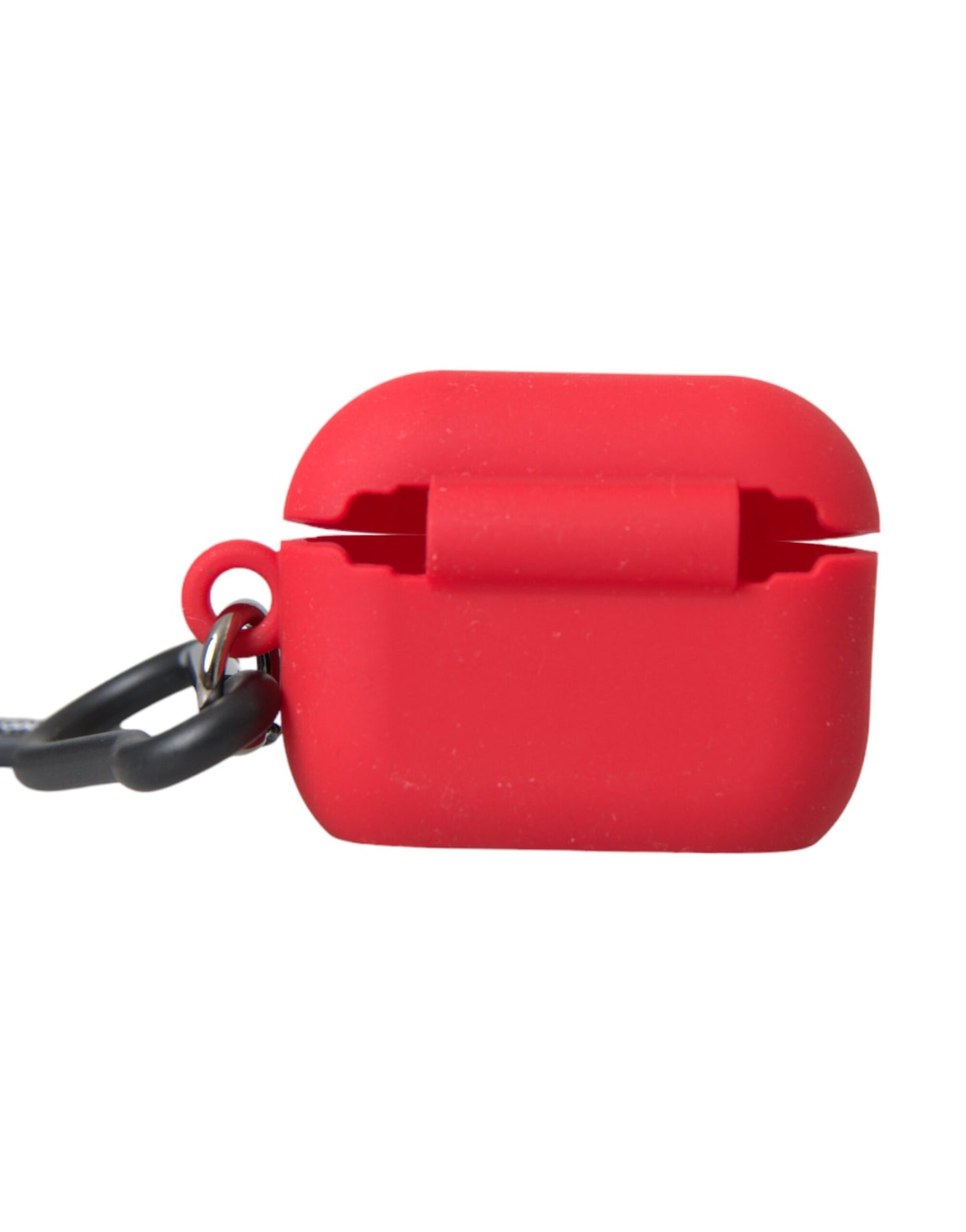 Dolce &amp; Gabbana Red Silicone Rubber Logo Embossed Airpods Case