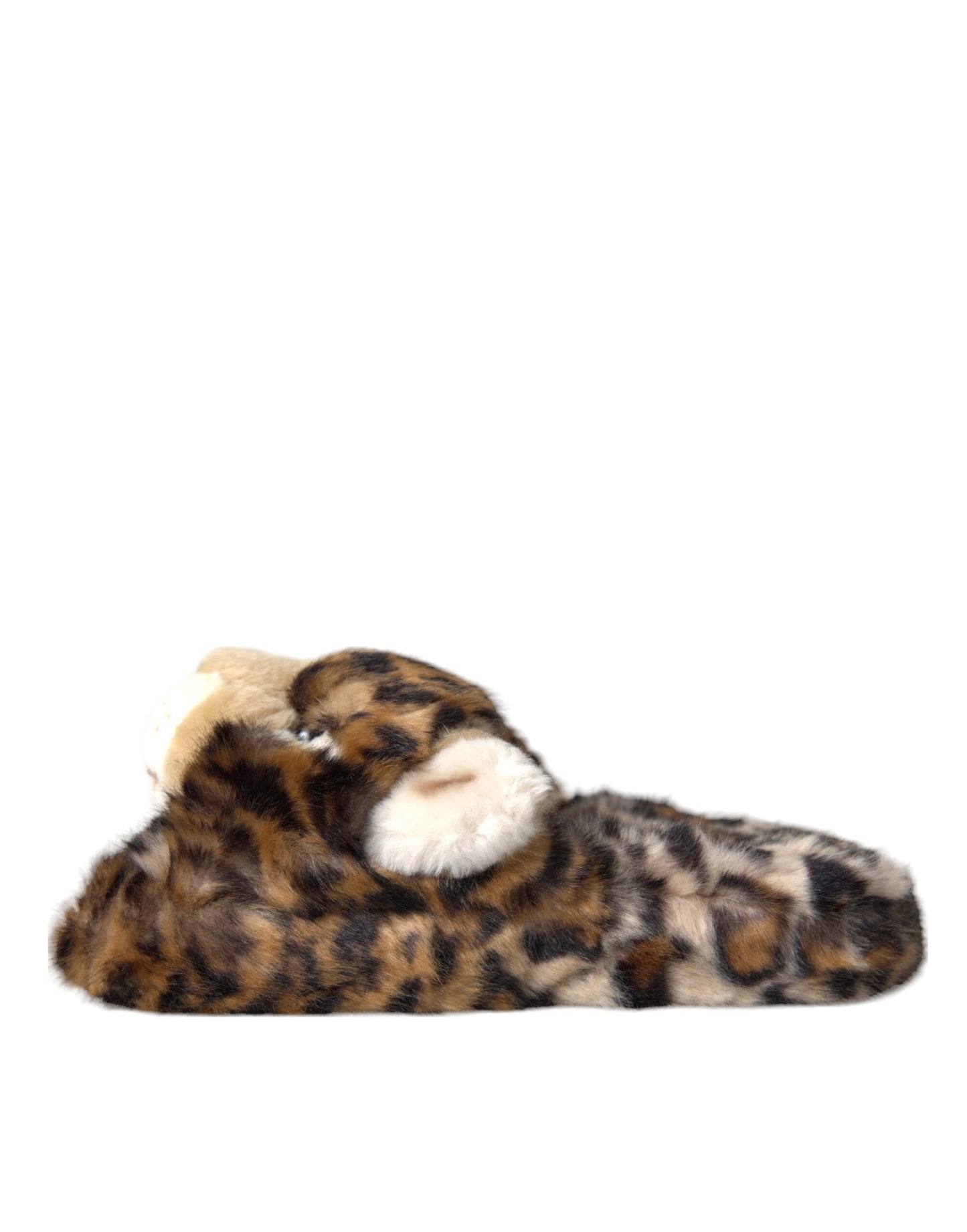 Dolce &amp; Gabbana Brown Tiger Slippers Flats Sandals Shoes